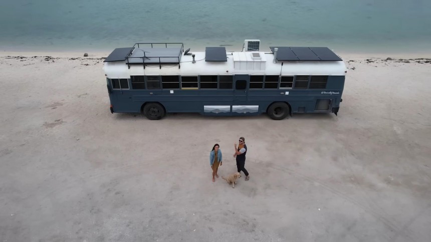 School Bus Turned Deluxe Beach House