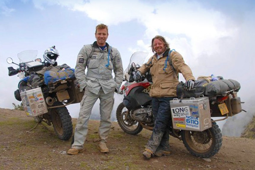 Ewan McGregor and friend and fellow rider Charlie Boorman