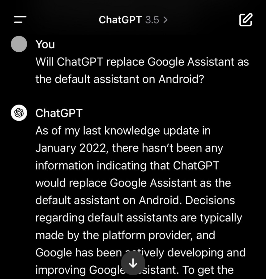 ChatGPT interaction