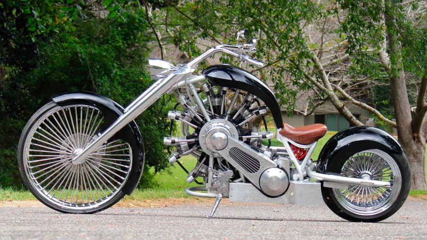 First production unit of the Lucky 7 radial\-engined motorcycle from JRL Cycles