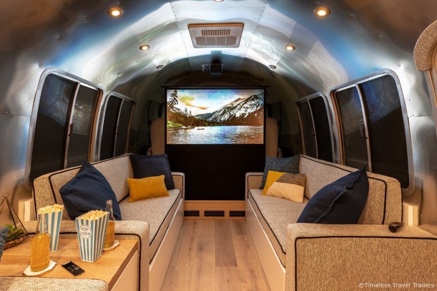 This is Loretta, a 1989 370LE Airstream Motorhome converted into a family tiny home on wheels