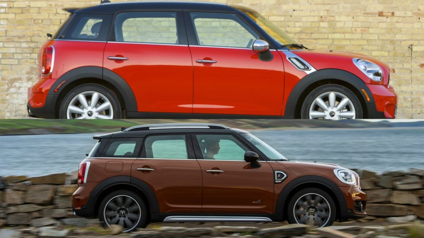 Old Countryman in various versions \(top\) versus New Countryman \(bottom\)