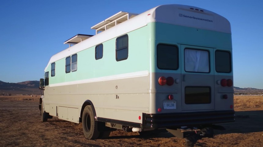 This Skoolie Cost \$45K To Build, It Packs the Creature Comforts of a Conventional Home