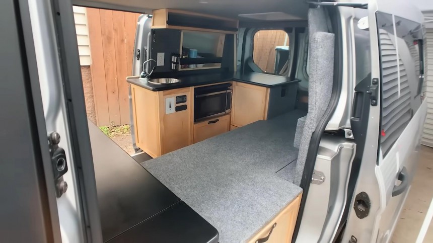 Custom Micro Camper Boasts a Clean, Well\-Thought\-Of Design With Extensive Storage Spaces