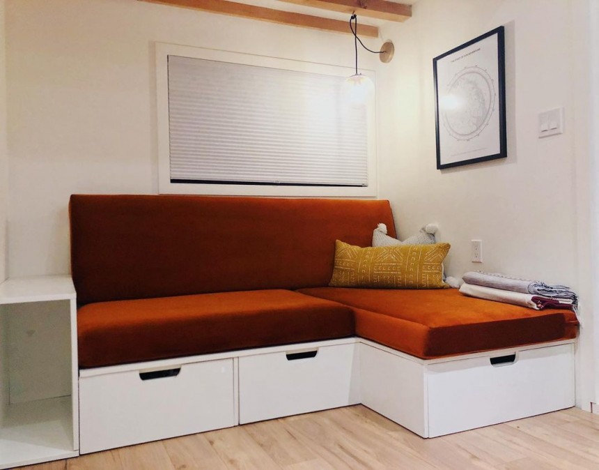 DIY tiny is a true labor of love and it shows\: gorgeous interior, maximum functionality, and surprise features