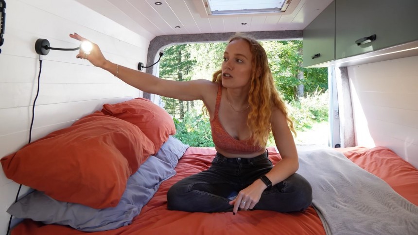 DIY Camper Van Conversion Stands Out With an Ingenious Layout and a Hidden Shower