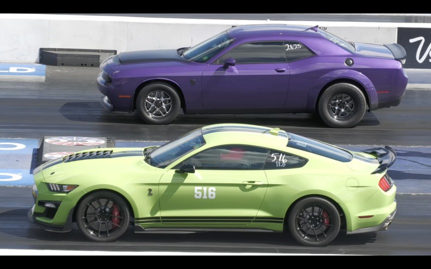 Dodge Challenger SRT Demon 170 vs\. Hellcat Redeye vs\. Mustang Shelby GT500