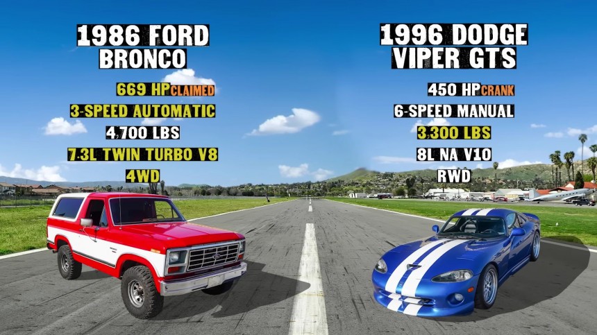 Twin Turbo Bronco vs Viper GTS // THIS vs THAT