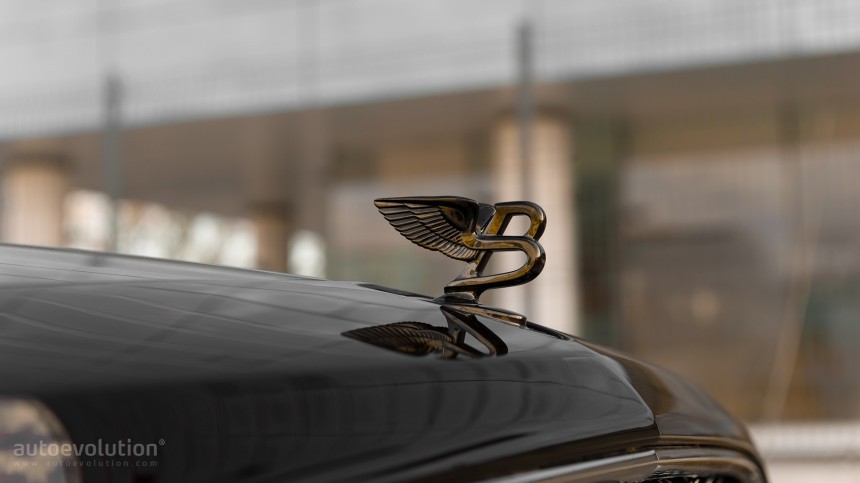 Bentley Flying B Hood Ornament \(Dark\) on Mulsanne Speed