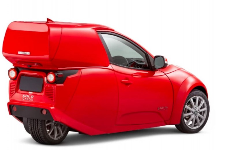 The SOLO Cargo EV is ElectraMeccanica's offer for service and delivery fleets, based on its flagship electric three\-wheeler