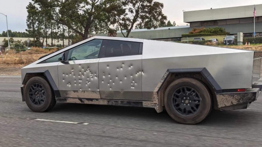Tesla and Elon Musk wanted this bullet\-riddled Cybertruck to be seen in the wild