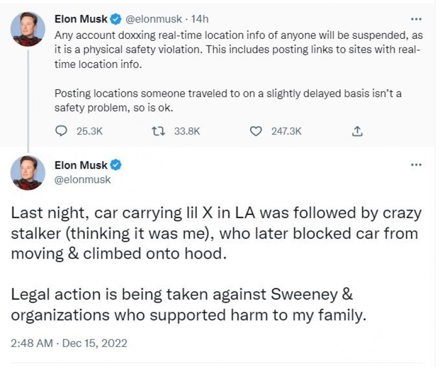 Elon Musk Threatens Legal Action Against Real\-Time Tracking