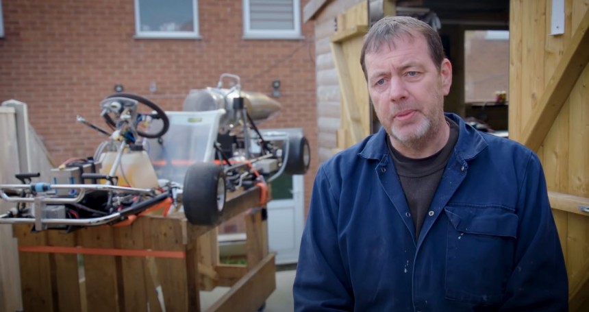 Engineer Andy Morris is building record\-breaking jet\-powered go karts in his garden shed in the UK