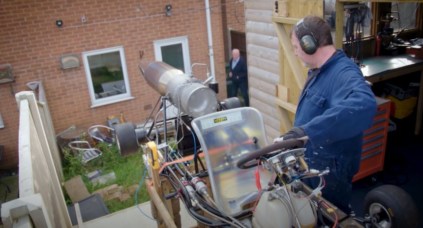 Engineer Andy Morris is building record\-breaking jet\-powered go karts in his garden shed in the UK