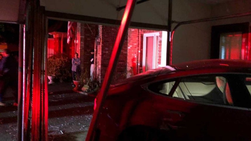 A Model S crashed against a house in Memphis, Tennessee, in October 2019