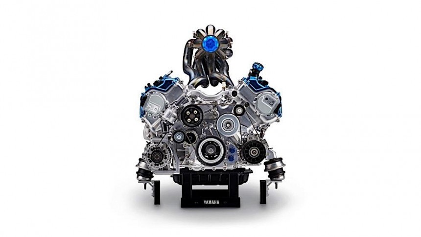 Yamaha hydrogen\-oowered 5\.0\-liter V8 engine