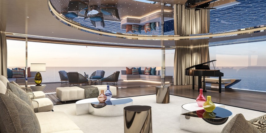 Blanche superyacht concept features massive interior volume, is pure, timeless elegance
