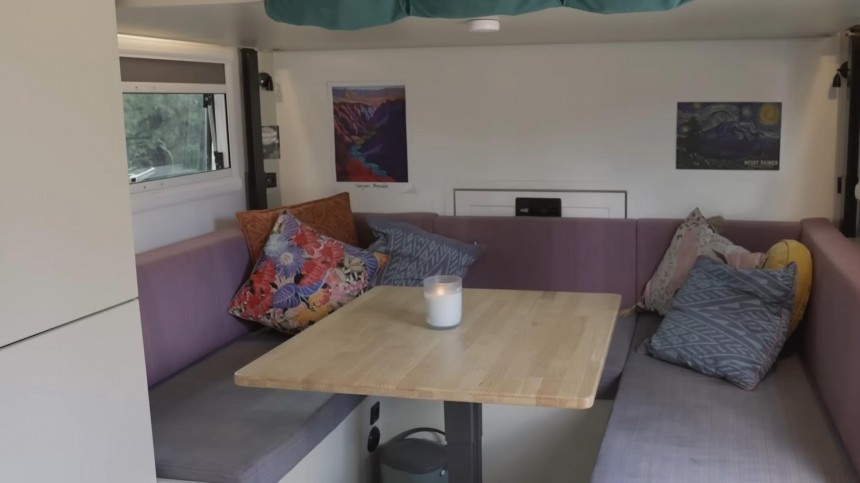 Fire Truck Was Converted Into a Cozy Full\-Time Tiny Home on Wheels for a Family of Four