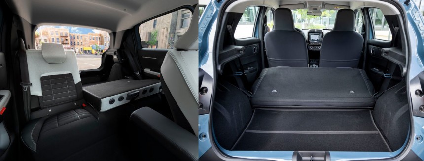 The e\-C3 also has a one\-piece foldable bench backrest in the basic trim level, but the next one provides the splitting backrest as standard