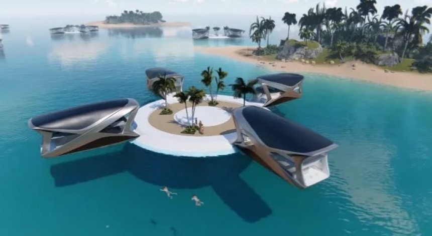 Ocean Community project proposes extending the coastline with 2\-person house yachts