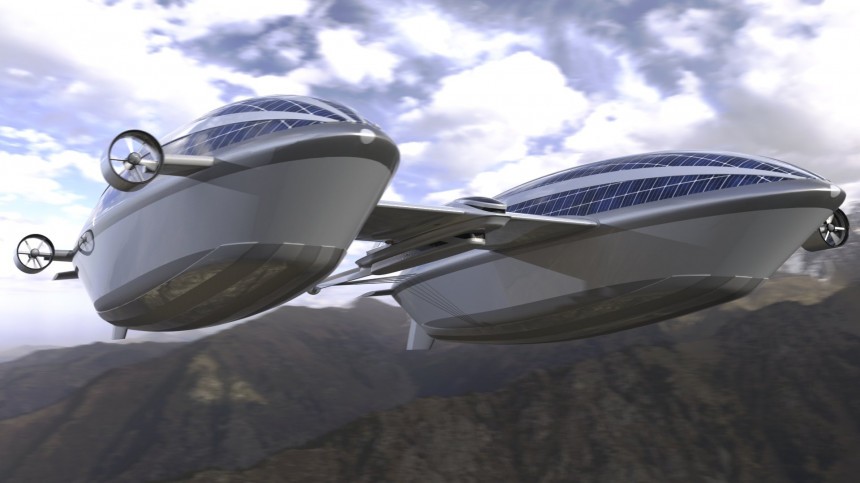 Air Yacht V2 is a hybrid airship, a flying superyacht