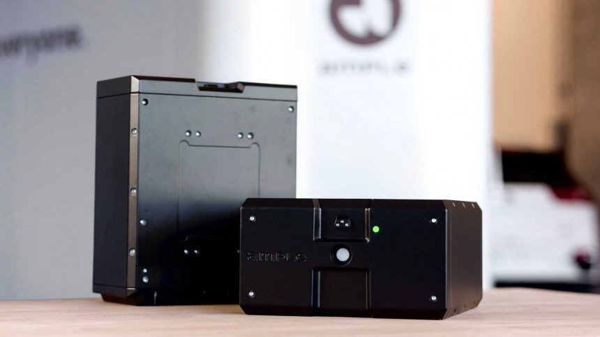 Ample modular swappable batteries have the size of shoeboxes