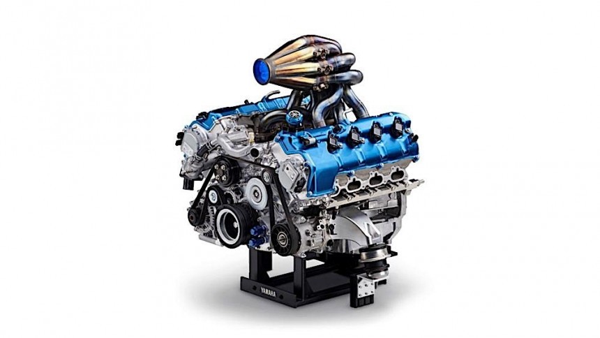 Yamaha hydrogen\-oowered 5\.0\-liter V8 engine