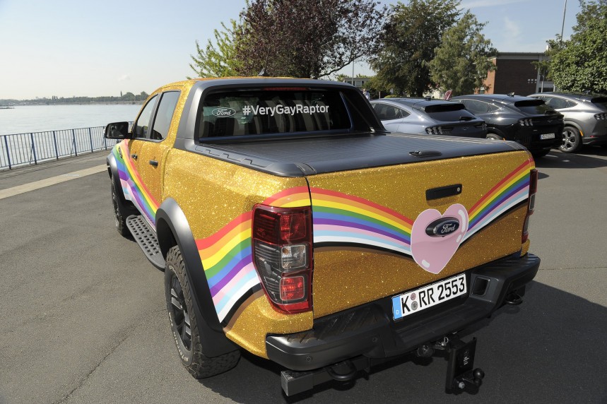 The "Very Gay Raptor" is not a joke, but Ford's second rainbow\-themed vehicle for CSD