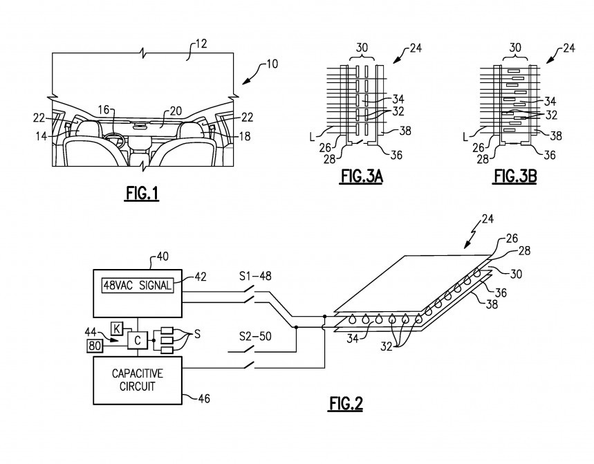 Ford filed a patent for a “switchable glass structure”