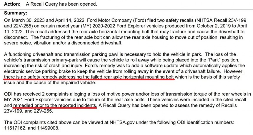 NHTSA recall query RQ 23\-002