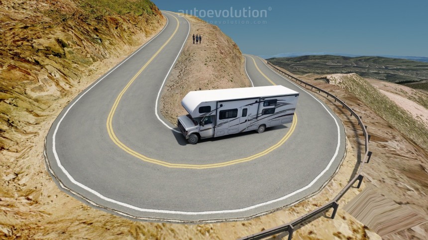 Ford RV With Tesla Model S Plaid Swap Conquers Virtual Pikes Peak in 806 Seconds