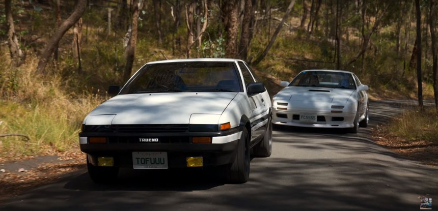 Initial D Mazda RX\-7 FC3S and Toyota Corolla AE86 Review