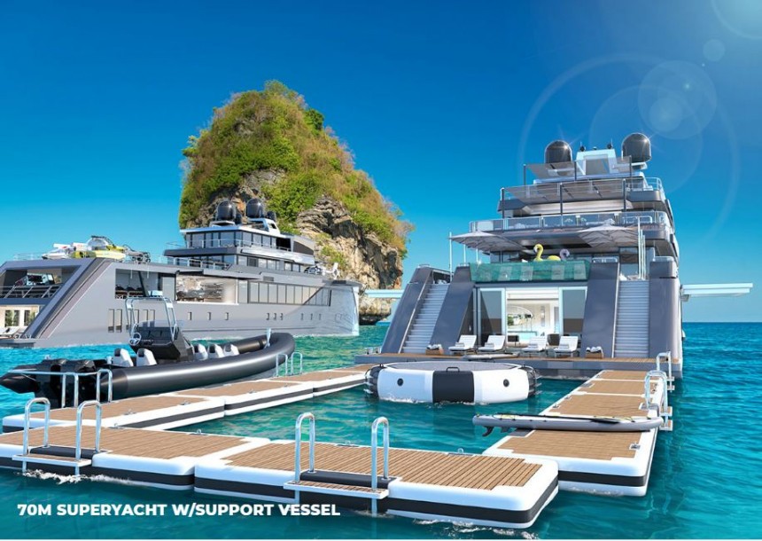 Twins project uses same 70m platform for both mothership and shadow vessel, packs each with ultra\-luxe amenities