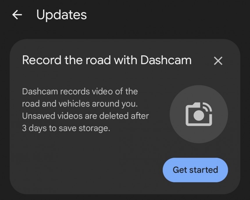 The new dashcam mode