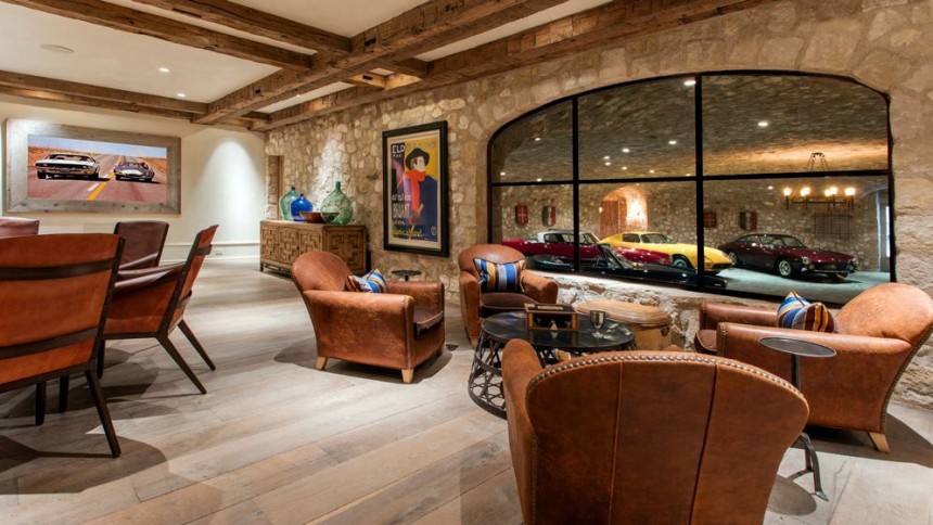 Custom cave garage houses impressive collection, is inspired by 17th century French castles