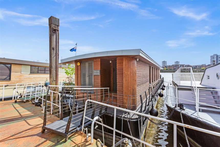 The Walter Greaves houseboat was delivered in 2017, offers pure luxury with a very unassuming exterior, and a "bargain" in terms of price