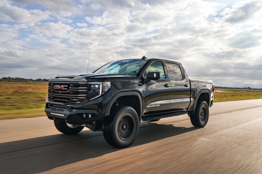 GMC Sierra 1500 AT4 with Hennessey Goliath 650 upgrade and Off\-Road package