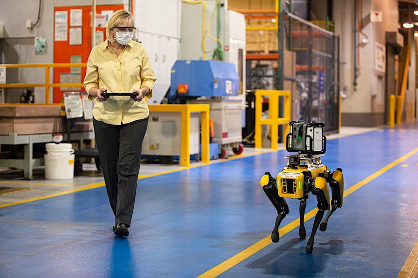 Spot robot on Ford factory floor