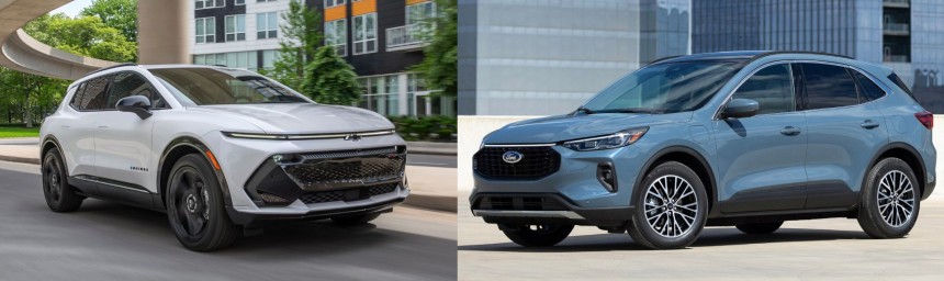 If we add in the incentives \(\$7,500 for the EV and half of this sum for the plug\-in hybrid\), the Equinox EV becomes \$2,350 cheaper, and a better offer than the Escape plug\-in hybrid