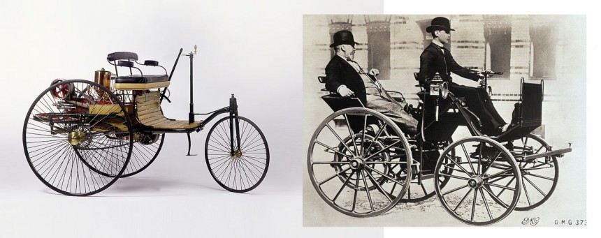 Many consider the three\-wheeled Benz Patent\-Motorwagen or Daimler's four\-wheeled motor carriage from the 1880s the most important historical revolution in vehicle history