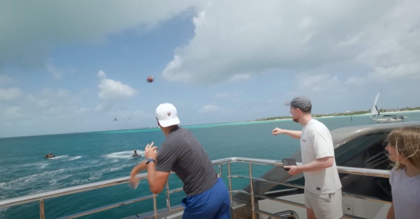 Tom Brady hangs out with MrBeast onboard a \$300 million megayacht, likely the newly\-refitted H from Oceanco