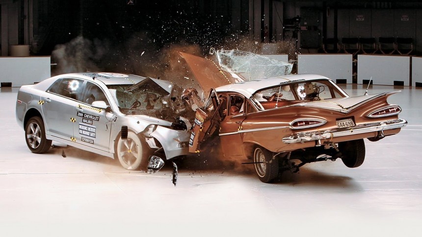 1959 Chevrolet Bel Air vs\. 2009 Chevrolet Malibu crash test
