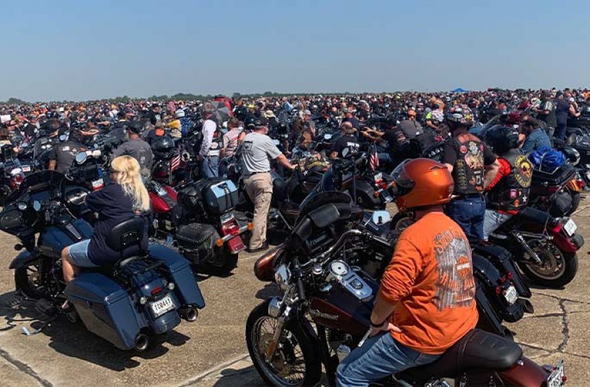 Guinness' largest Harley\-Davidson parade in Texas, October 2019