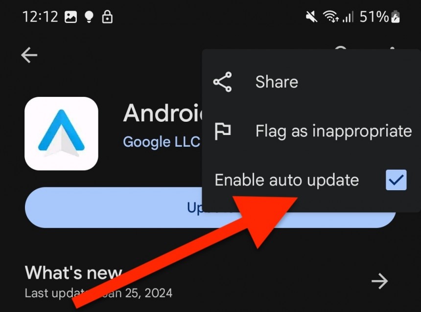 Actualizaciones automáticas de Android Auto