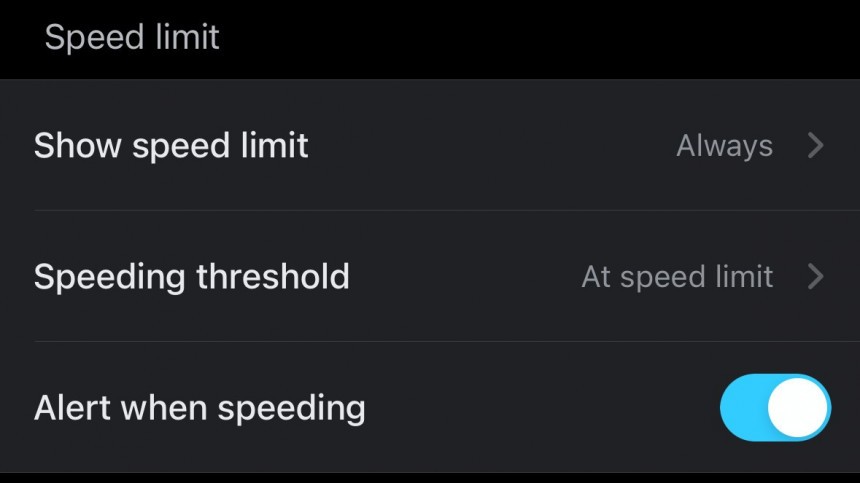 Waze speed limit information