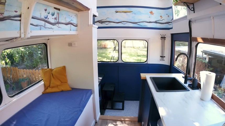 Iconic 1953 Double\-Decker Bus Was Converted Into a Splendid Tiny Home, It's Now for Sale