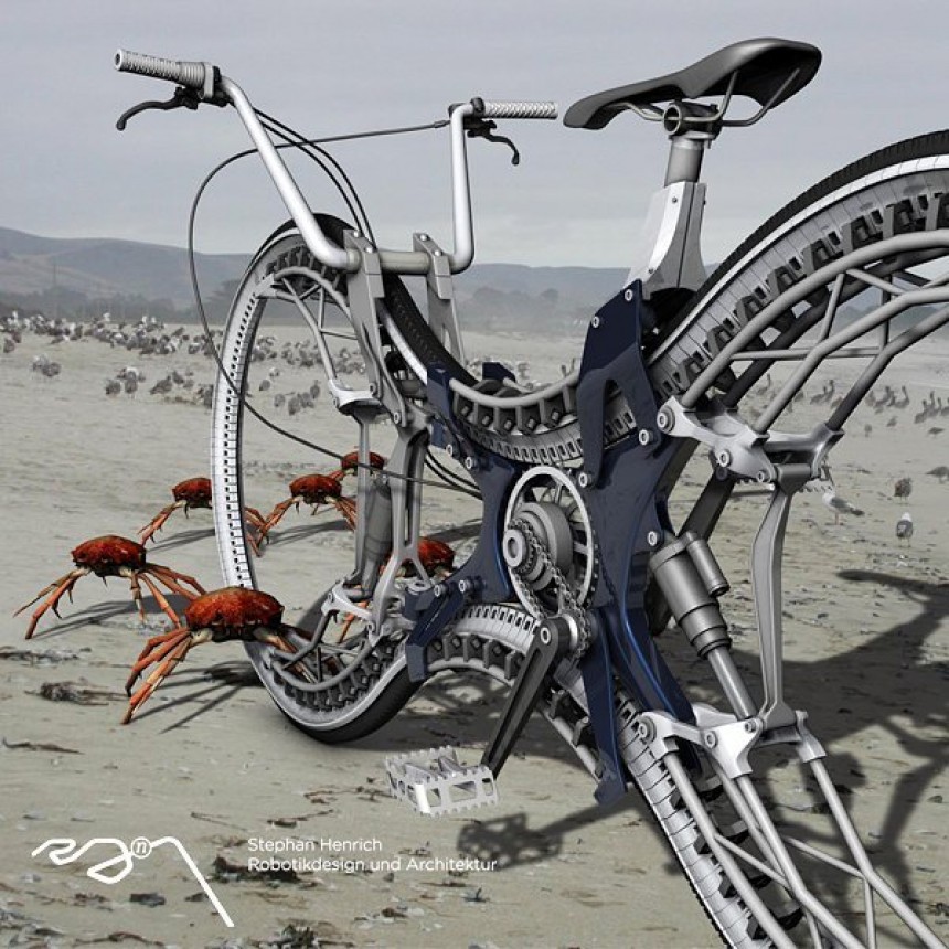 The Infinity concept bicycle is a mono\-tire with naturally\-integrated all\-wheel drive