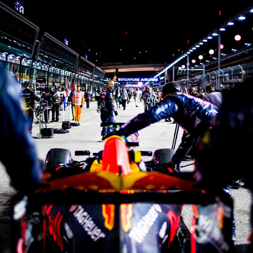 Red Bull on the grid