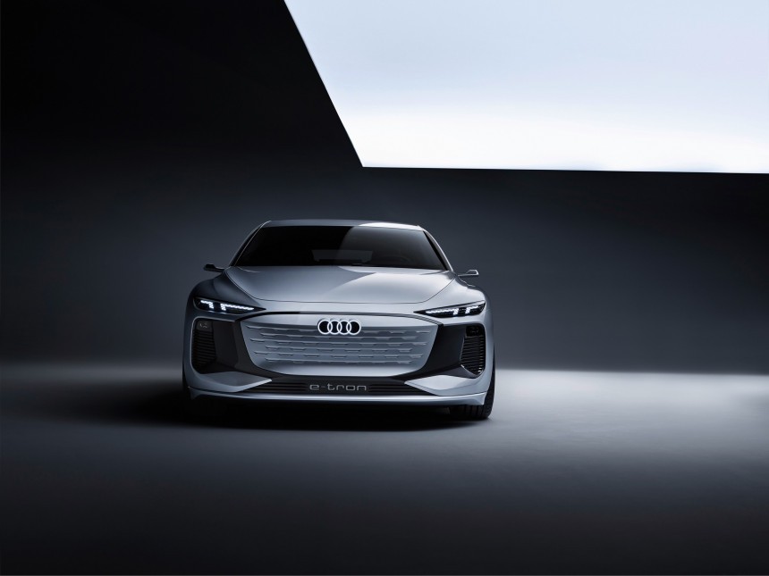 Audi A6 e\-tron concept introduction at Auto Shanghai with Premium Platform Electric \(PPE\)