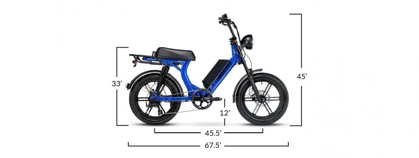 The HyperScorpion from Juiced Bikes, a moped\-style electric bicycle that aims to deliver the complete package